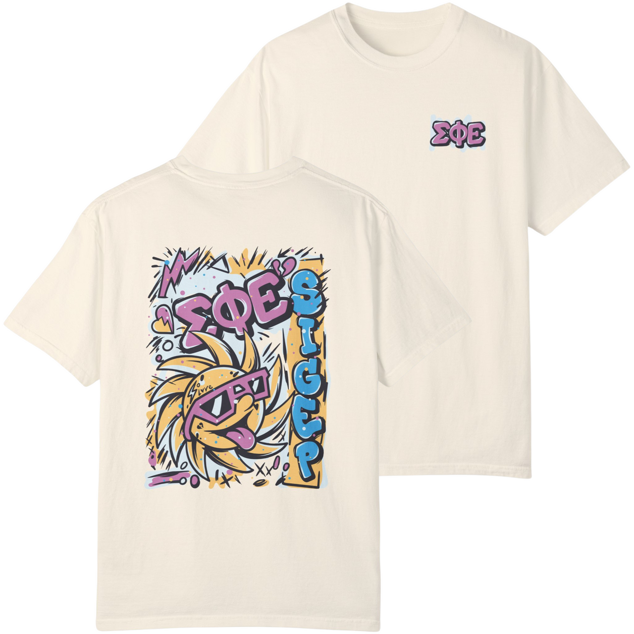 Ivory Sigma Phi Epsilon Graphic T-Shirt | Fun in the Sun