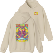 Ivory Sigma Pi Graphic Hoodie | Woodstock Owl