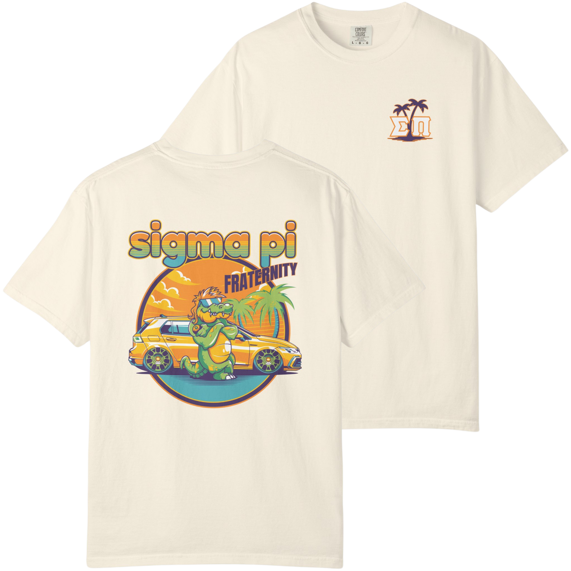 Ivory Sigma Pi Graphic T-Shirt | Cool Croc