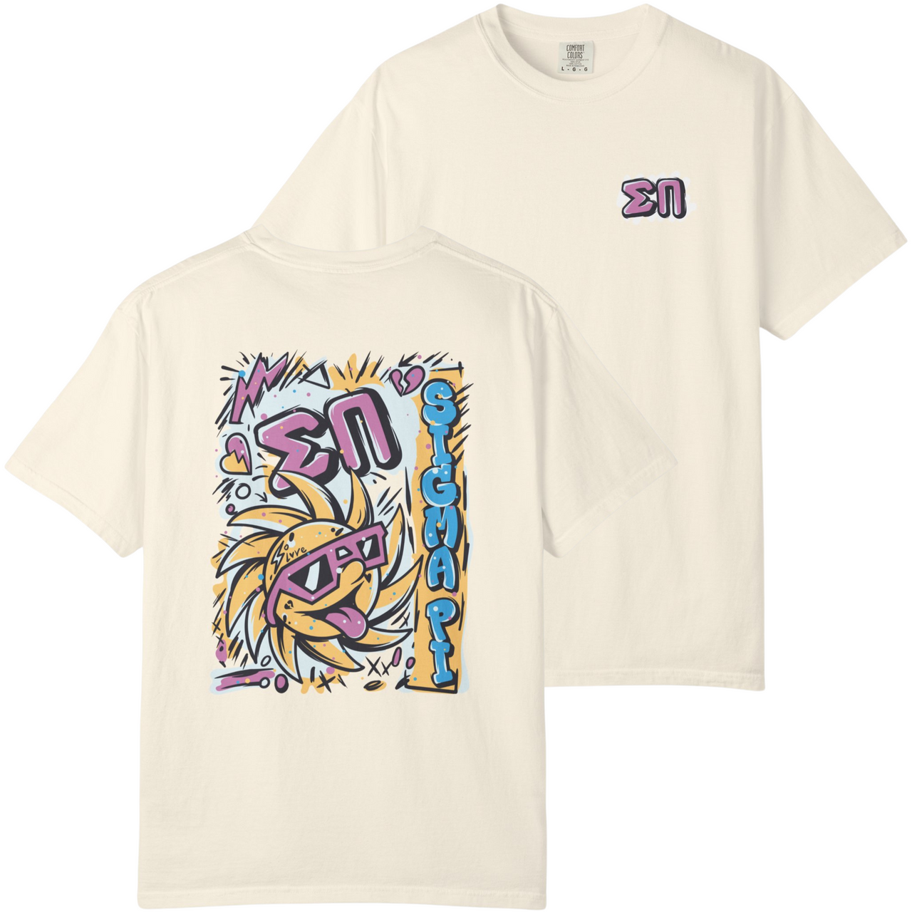 Ivory Sigma Pi Graphic T-Shirt | Fun in the Sun