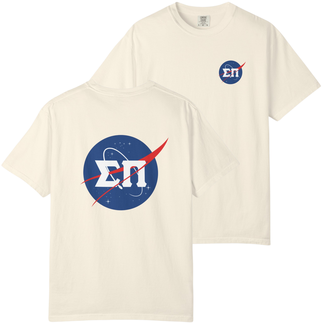 Ivory Sigma Pi Graphic T-Shirt | Nasa 2.0