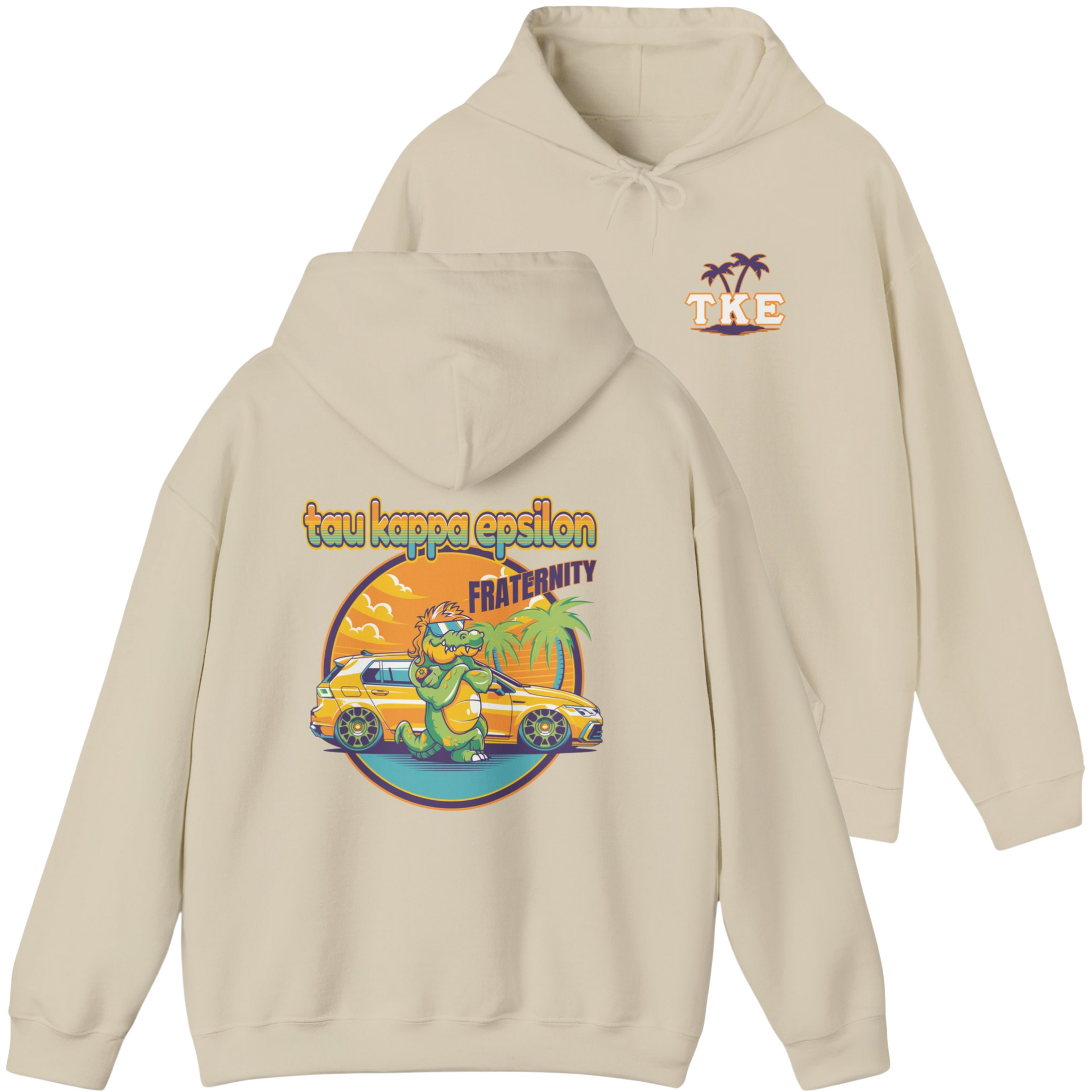 Ivory Tau Kappa Epsilon Graphic Hoodie | Cool Croc