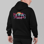 black Alpha Tau Omega Graphic Hoodie | Jump Street | Alpha Tau Omega Fraternity Merchandise back model 