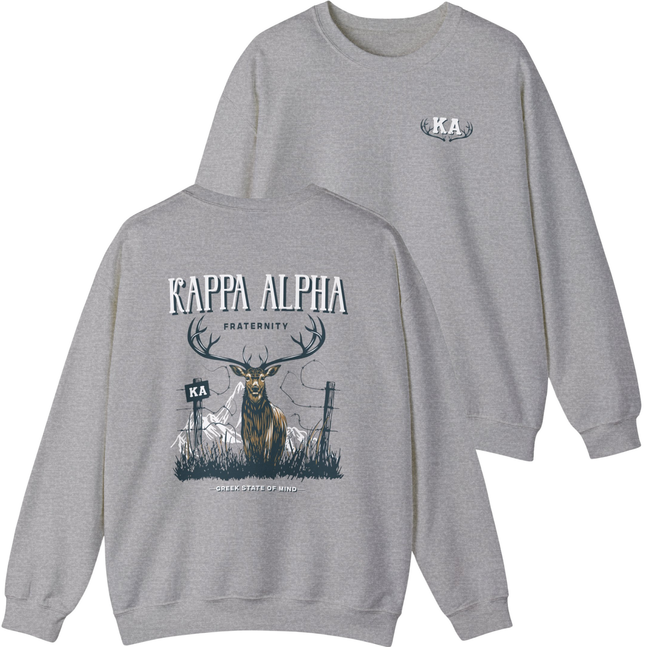 Kappa Alpha Graphic Crewneck Sweatshirt | Big Buck