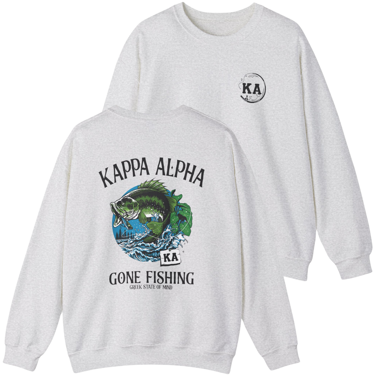 Kappa Alpha Graphic Crewneck Sweatshirt | Gone Fishing