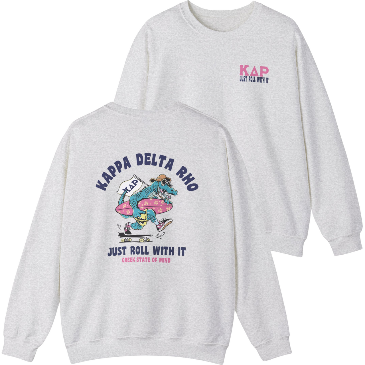 Kappa Delta Rho Graphic Crewneck Sweatshirt | Alligator Skater