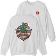 grey Kappa Alpha Graphic Crewneck Sweatshirt | Desert Mountains