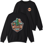 black Kappa Alpha Graphic Crewneck Sweatshirt | Desert Mountains