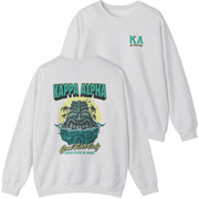 grey Kappa Alpha Graphic Crewneck Sweatshirt | Good Vibes Only