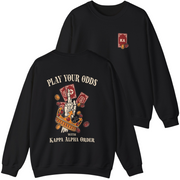 black Kappa Alpha Graphic Crewneck Sweatshirt | Play Your Odds