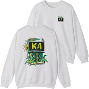 Grey Kappa Alpha Graphic Crewneck Sweatshirt | Tropical Billboard