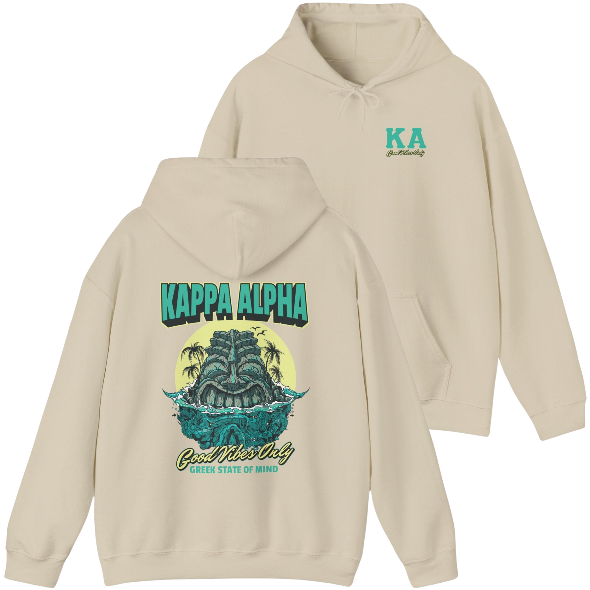 ivory Kappa Alpha Graphic Hoodie | Good Vibes Only