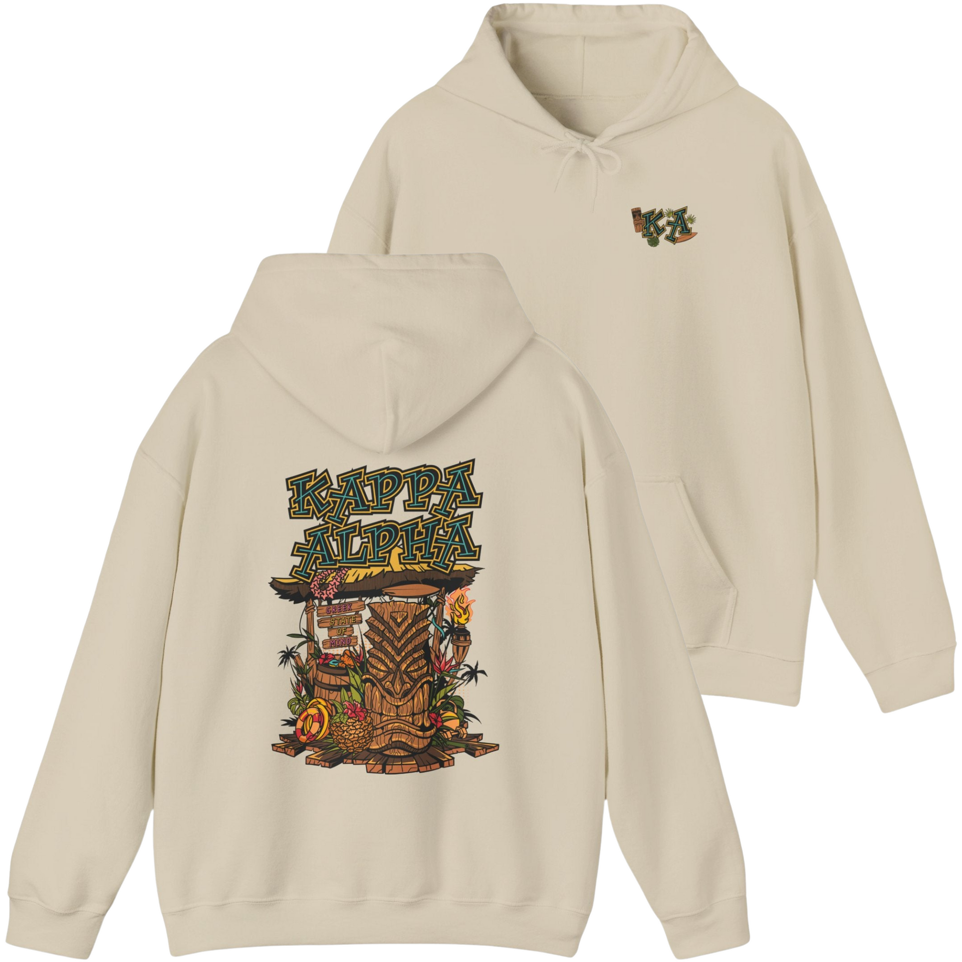 ivory Kappa Alpha Graphic Hoodie | Tiki Time