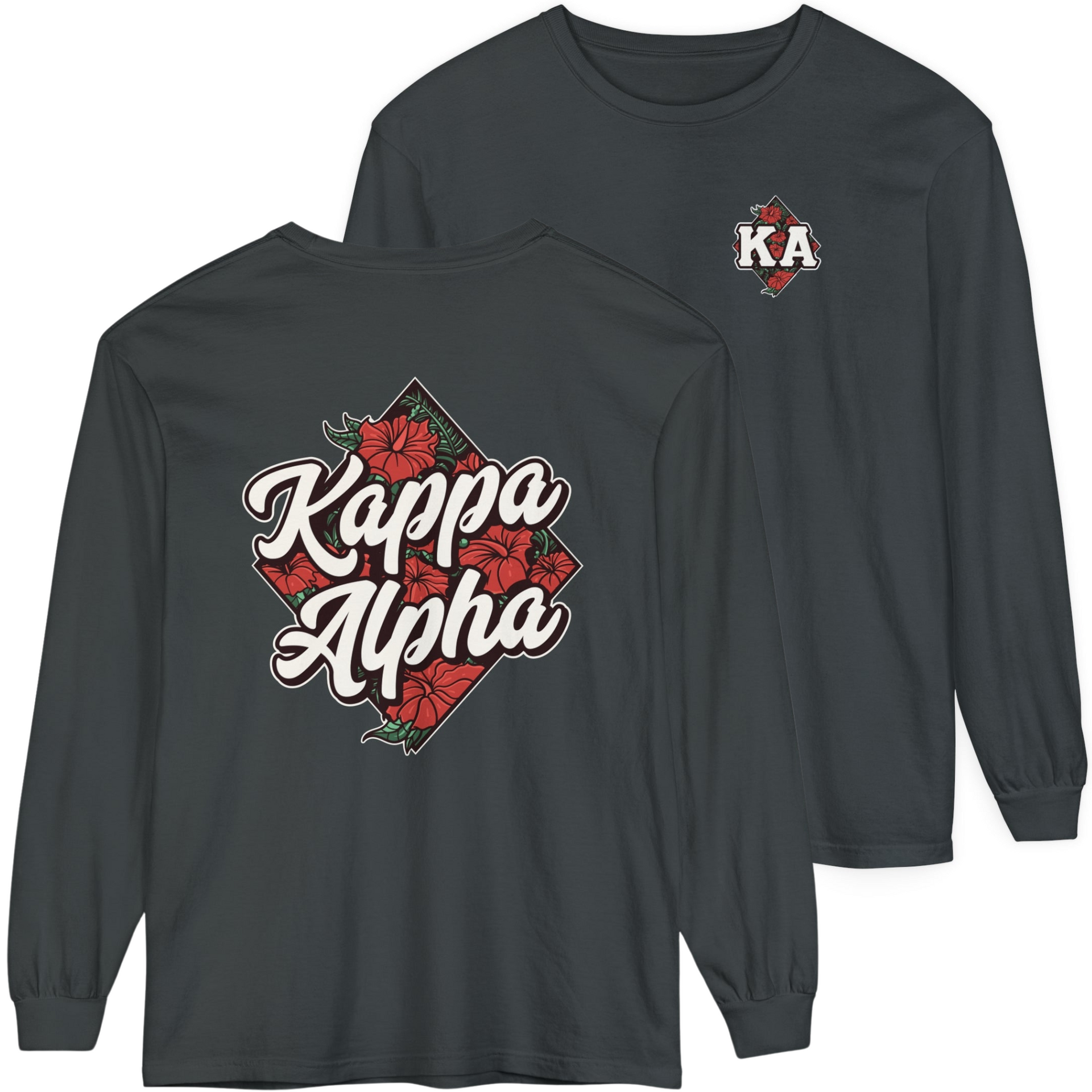 Grey Kappa Alpha Graphic Long Sleeve | Aloha