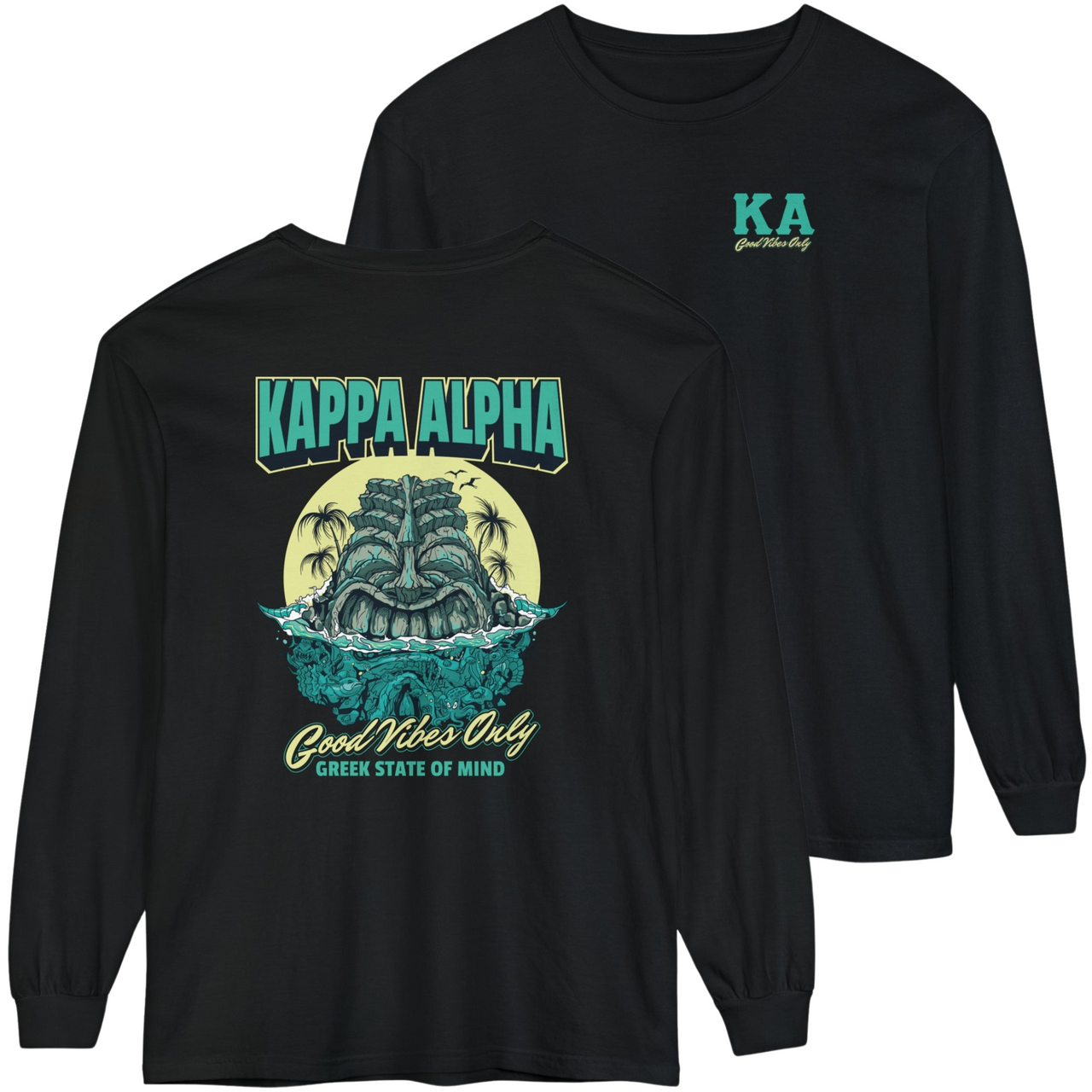 black Kappa Alpha Graphic Long Sleeve | Good Vibes Only