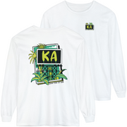 White Kappa Alpha Graphic Long Sleeve | Tropical Billboard