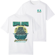 white Kappa Alpha Graphic T-Shirt | Good Vibes Only