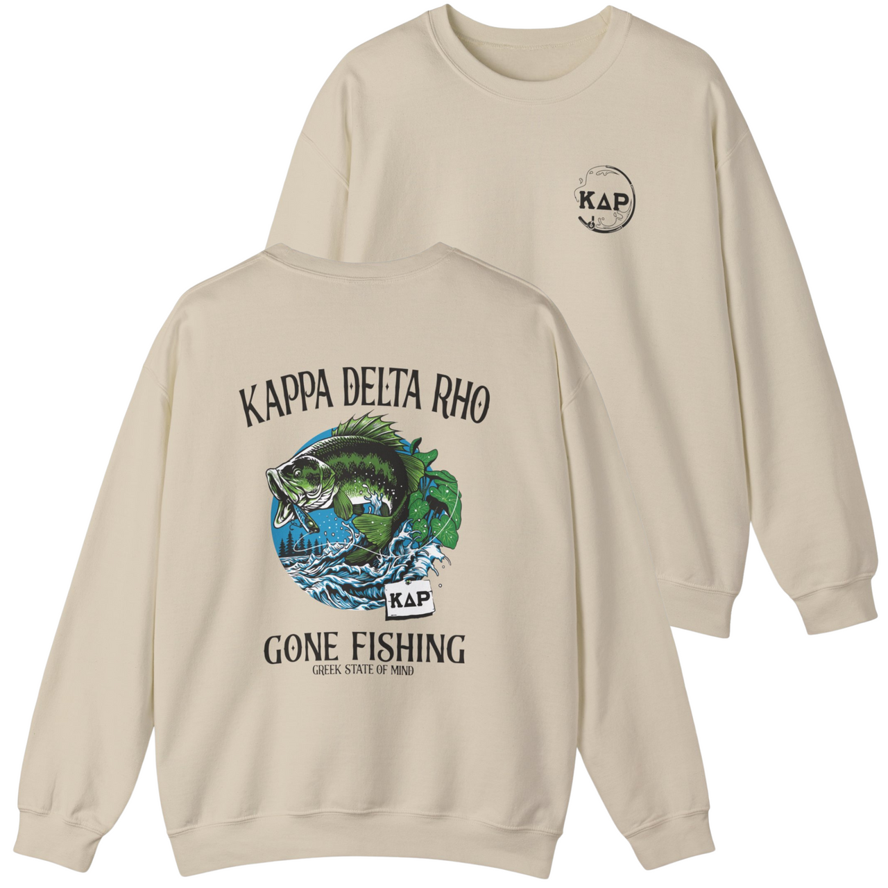 Kappa Delta Rho Graphic Crewneck Sweatshirt | Gone Fishing