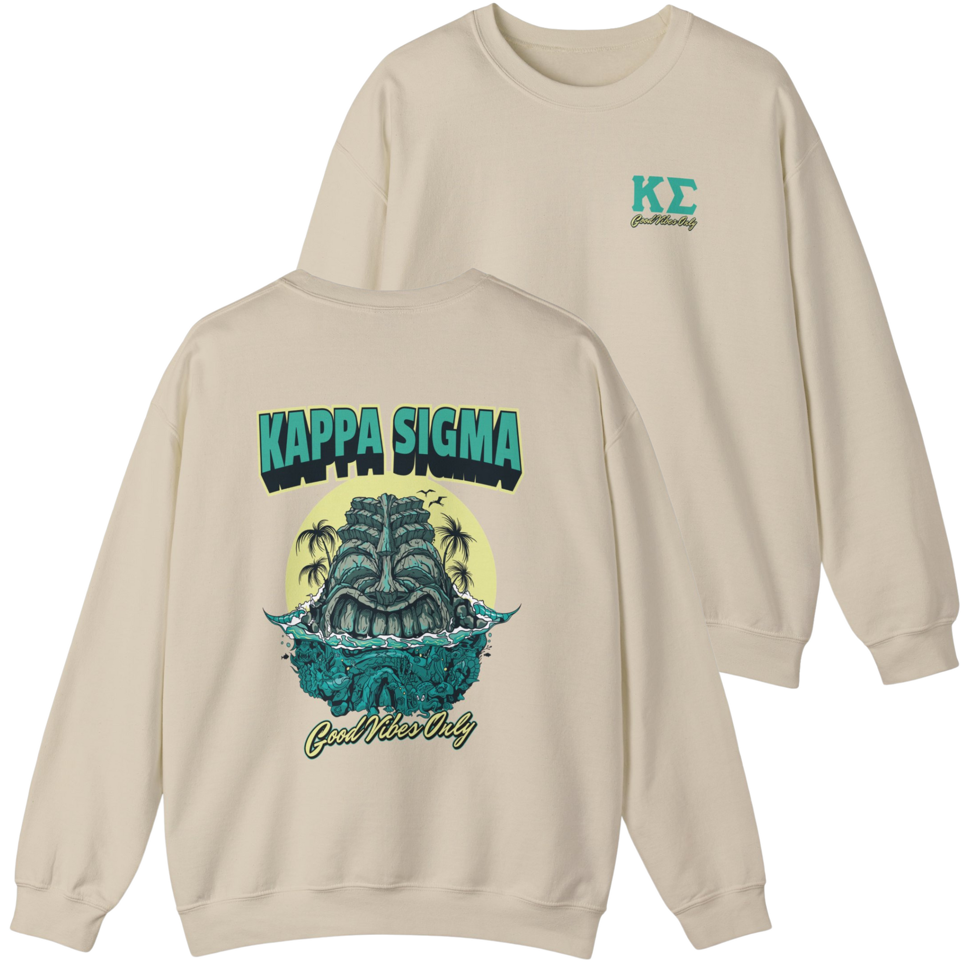 ivory Kappa Sigma Graphic Crewneck Sweatshirt 