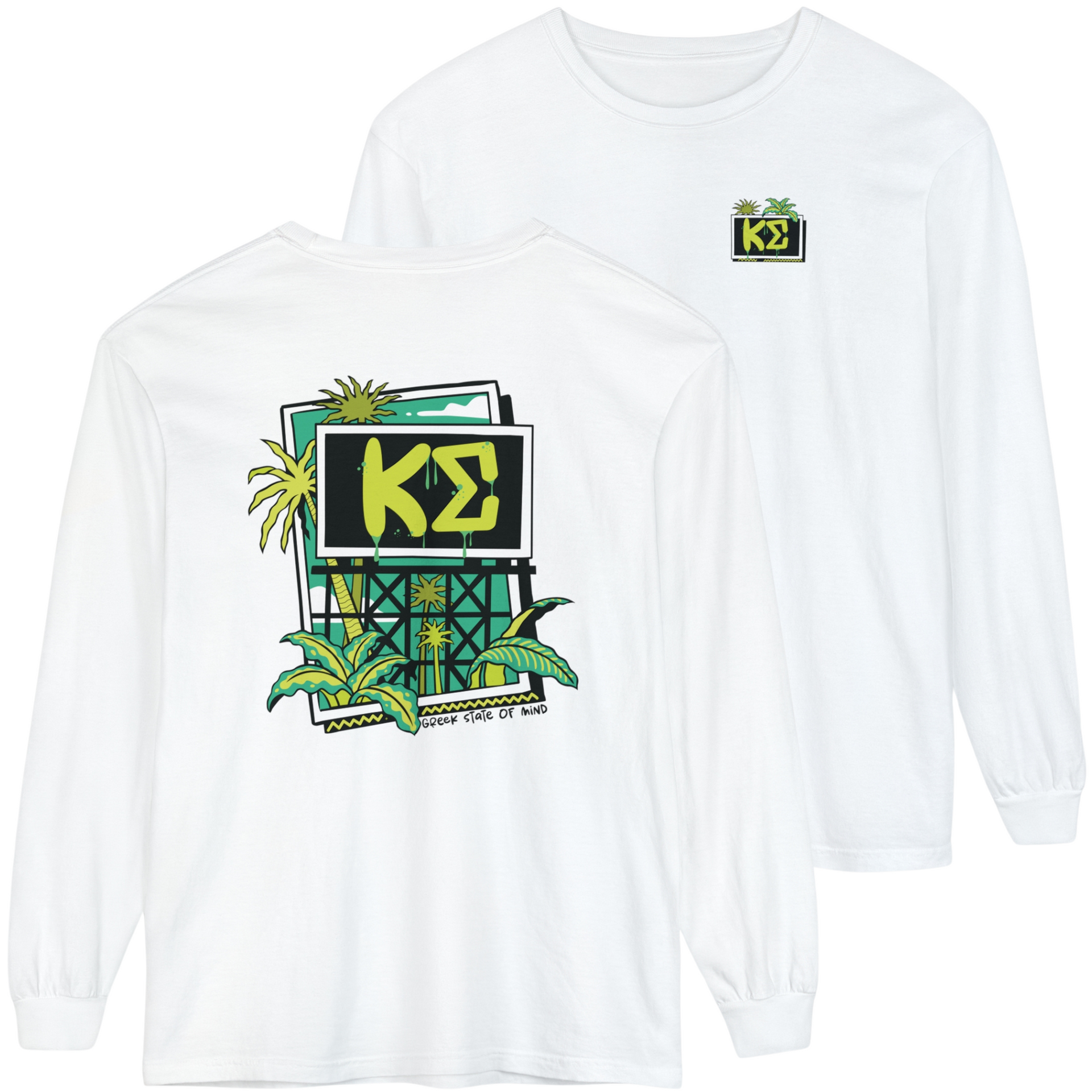 White Kappa Sigma Graphic Long Sleeve