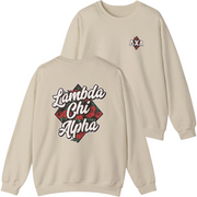 Ivory Lambda Chi Alpha Graphic Crewneck Sweatshirt | Aloha