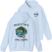 Sky Blue Phi Delta Theta Graphic Hoodie | Gone Fishing