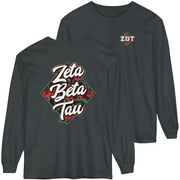 Grey Zeta Beta Tau Graphic Long Sleeve | Aloha