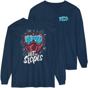 Navy Alpha Sigma Phi Graphic Long Sleeve | Hit the Slopes