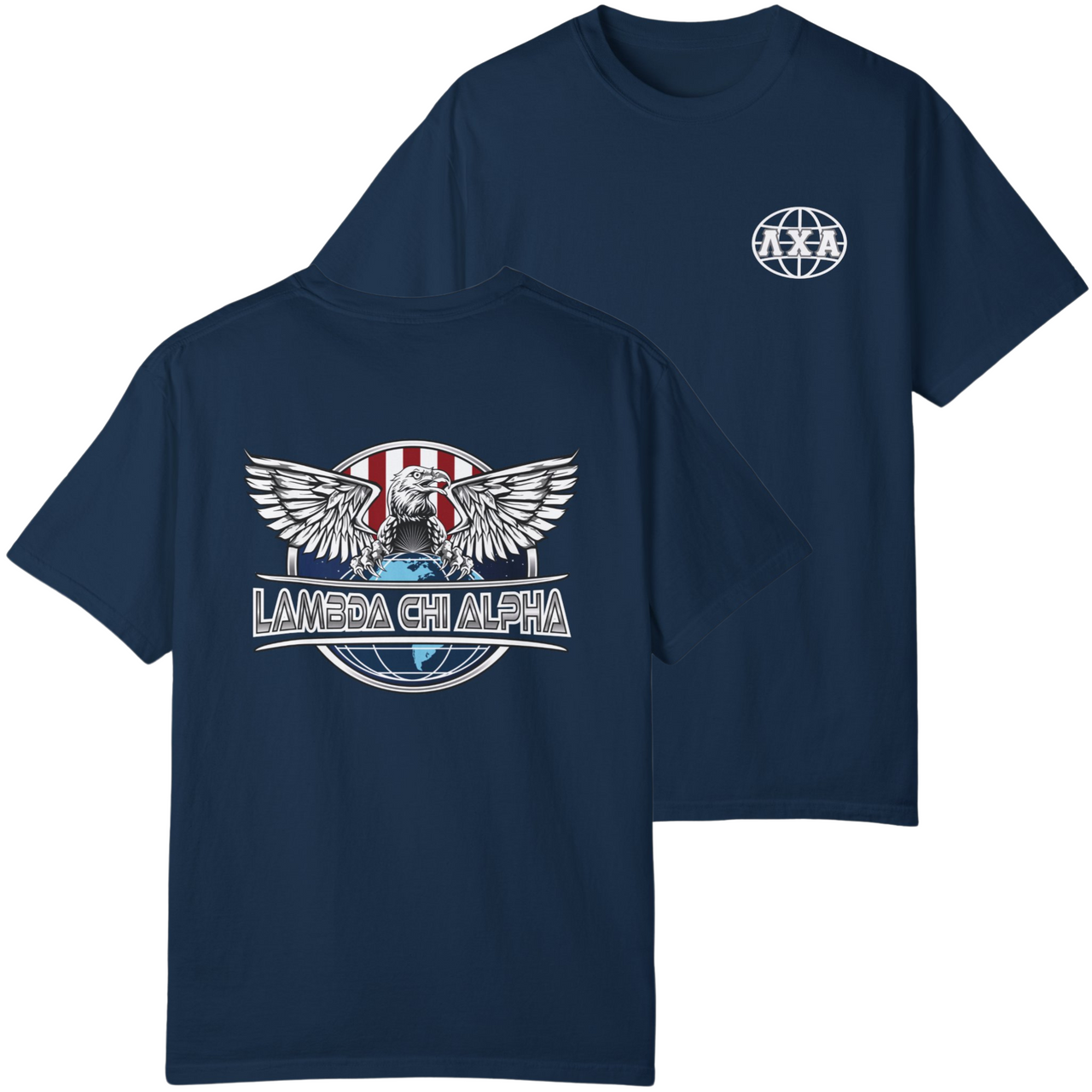 Navy Lambda Chi Alpha Graphic T-Shirt | The Fraternal Order