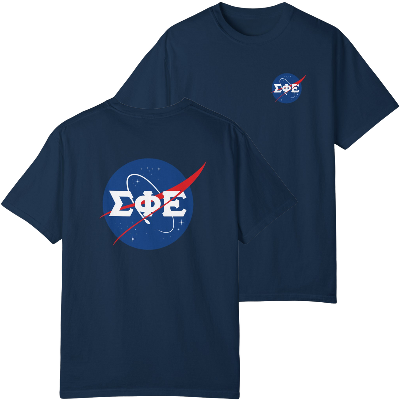 Blue Sigma Phi Epsilon Graphic T-Shirt | Nasa 2.0