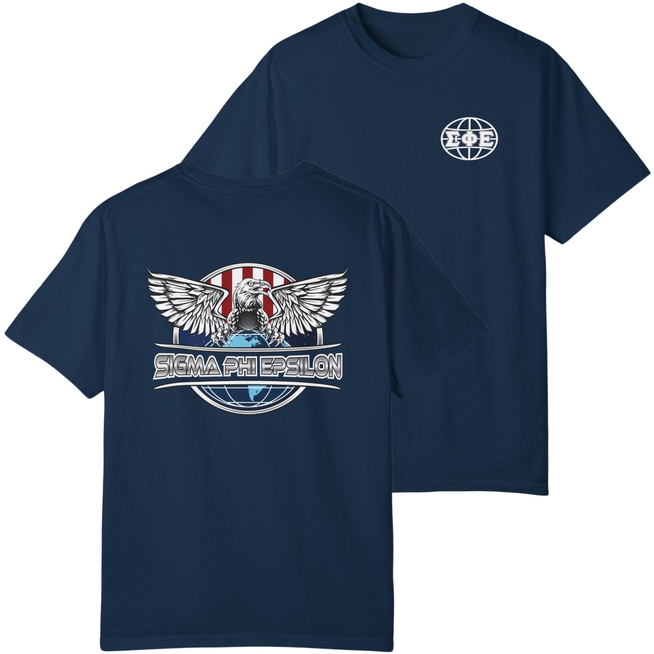 Navy Sigma Phi Epsilon Graphic T-Shirt | The Fraternal Order