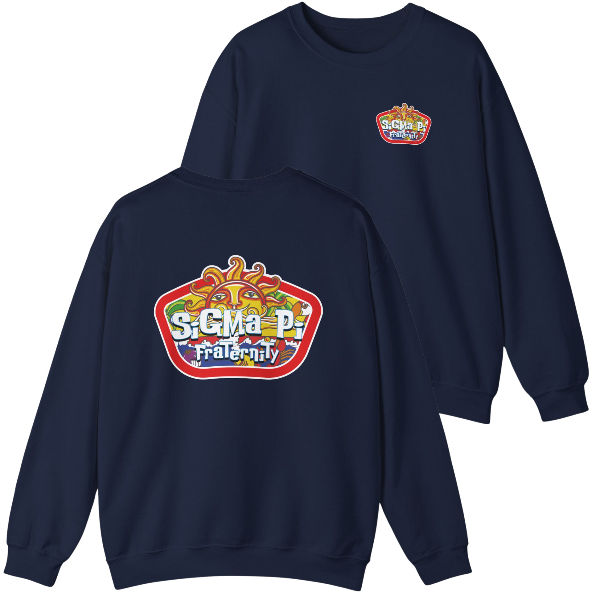 Navy Sigma Pi Graphic Crewneck Sweatshirt | Summer Sol