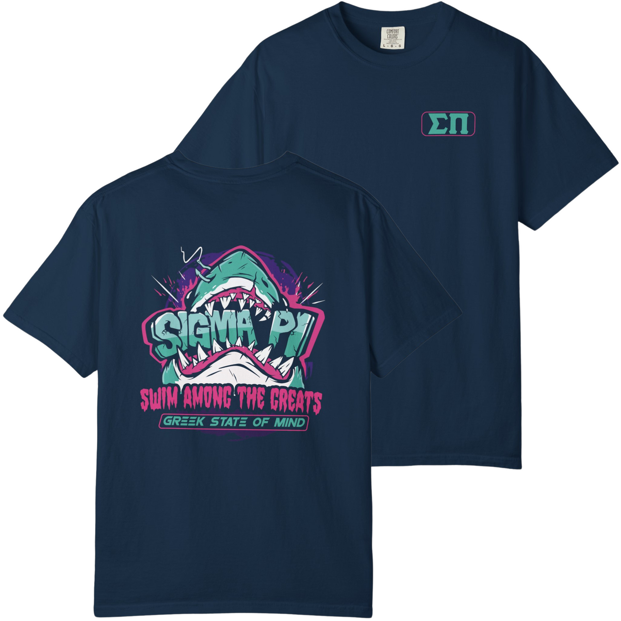 Navy Sigma Pi Graphic T-Shirt | The Deep End