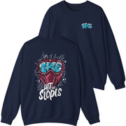 Navy Tau Kappa Epsilon Graphic Crewneck Sweatshirt | Hit the Slopes