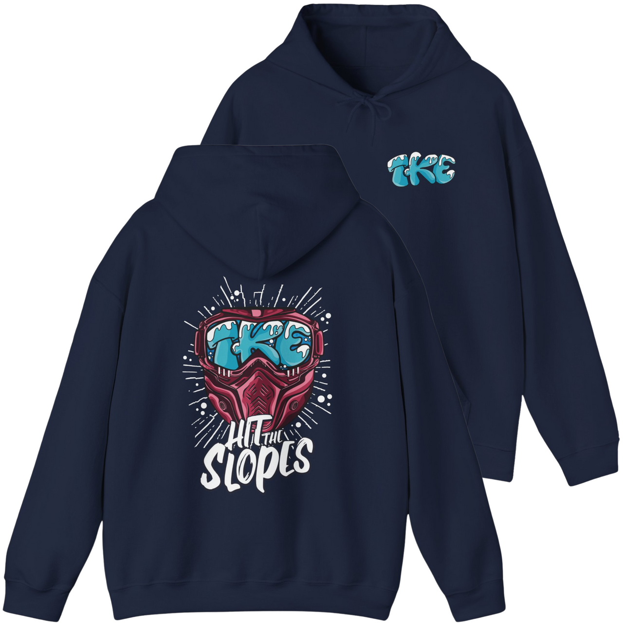 Navy Tau Kappa Epsilon Graphic Hoodie | Hit the Slopes