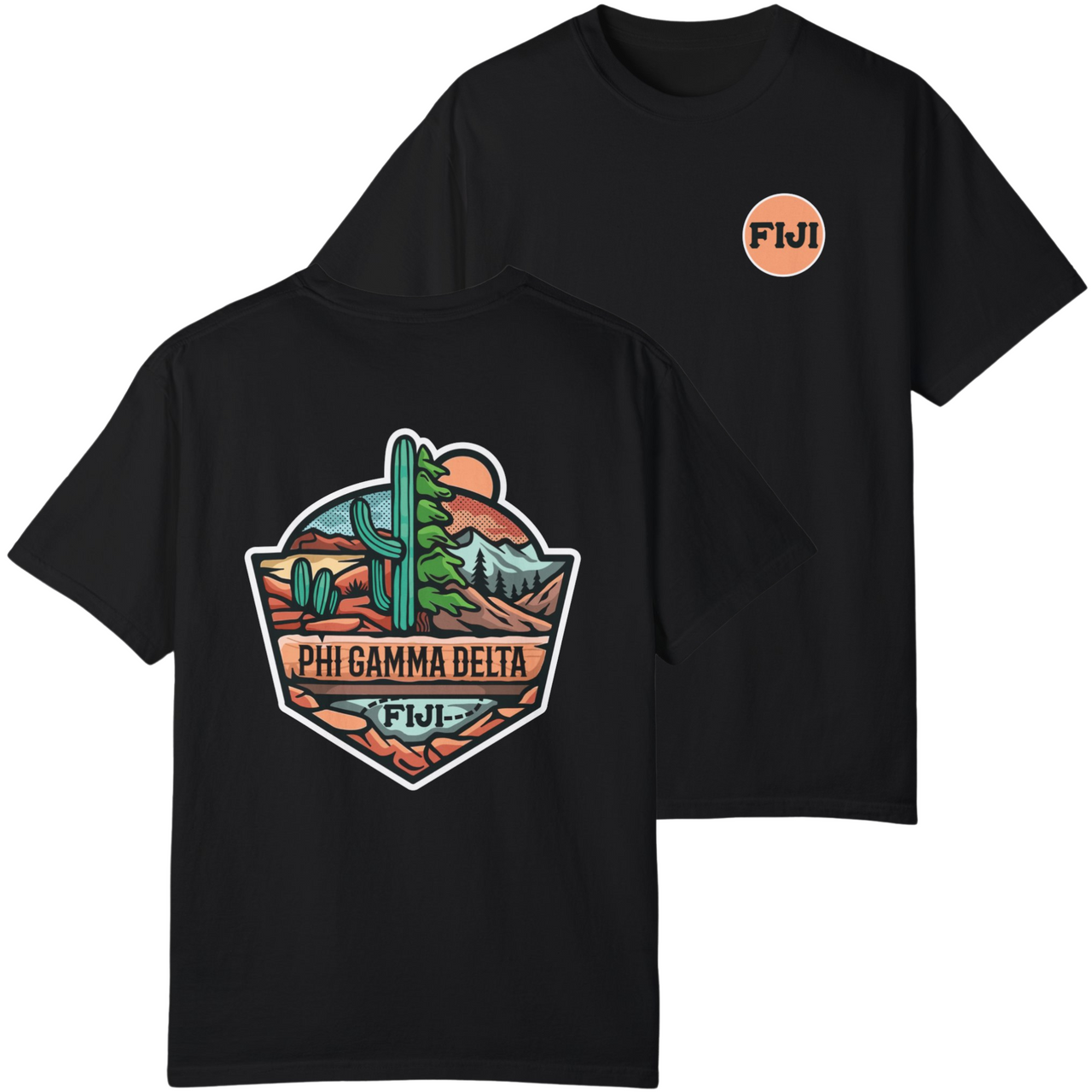 Phi Gamma Delta Graphic T-Shirt | Desert Mountains