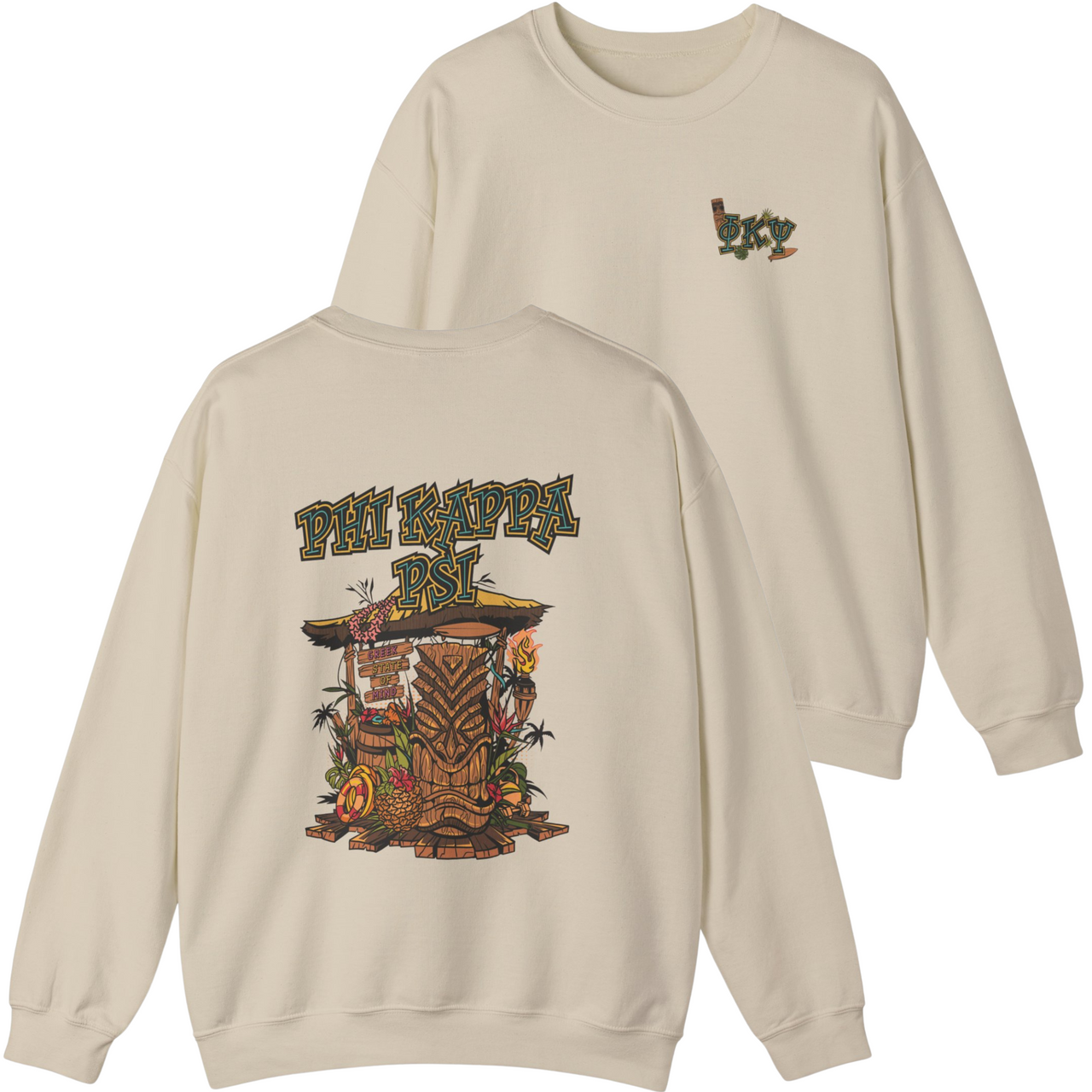 Phi Kappa Psi Graphic Crewneck Sweatshirt | Tiki Time