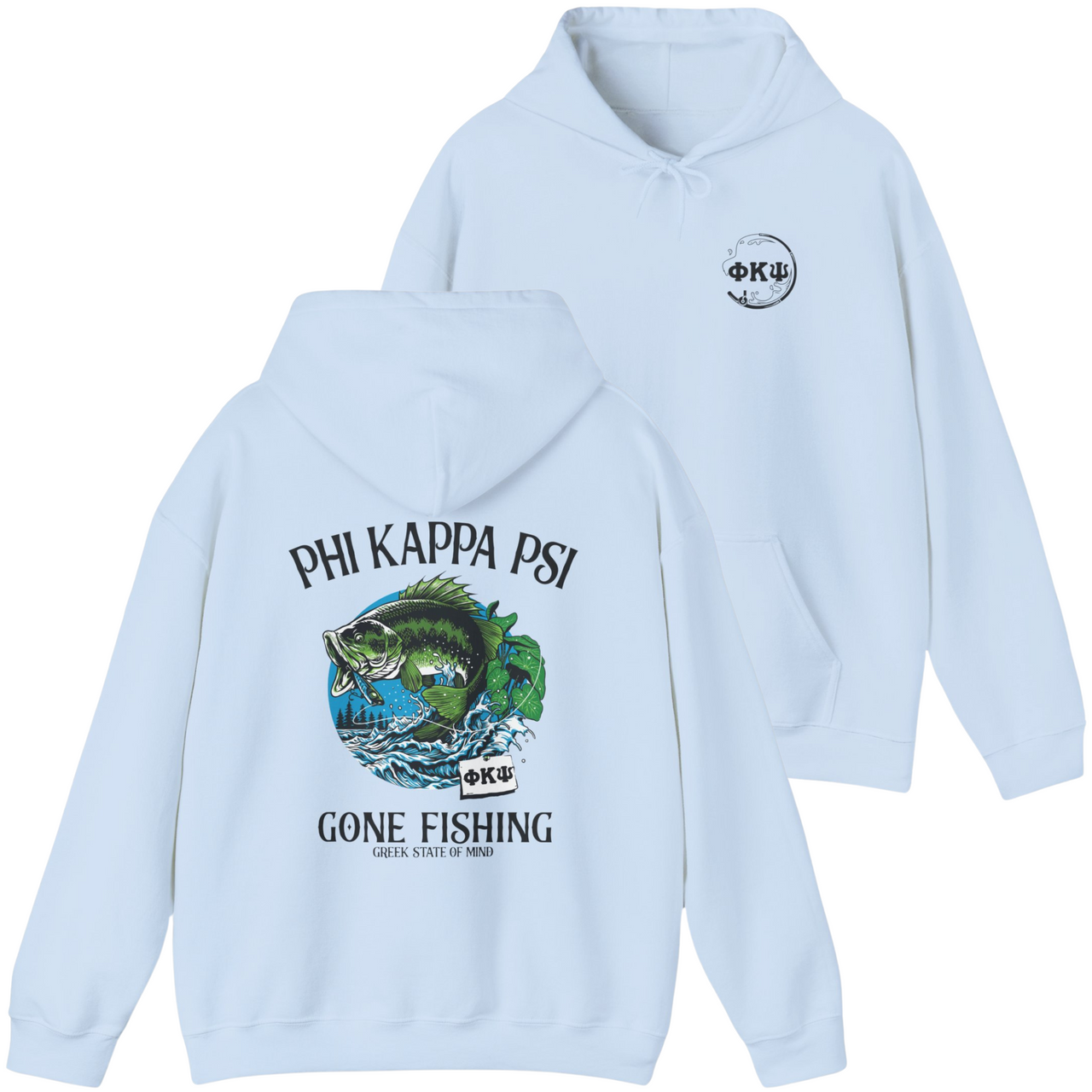 Phi Kappa Psi Graphic Hoodie | Gone Fishing