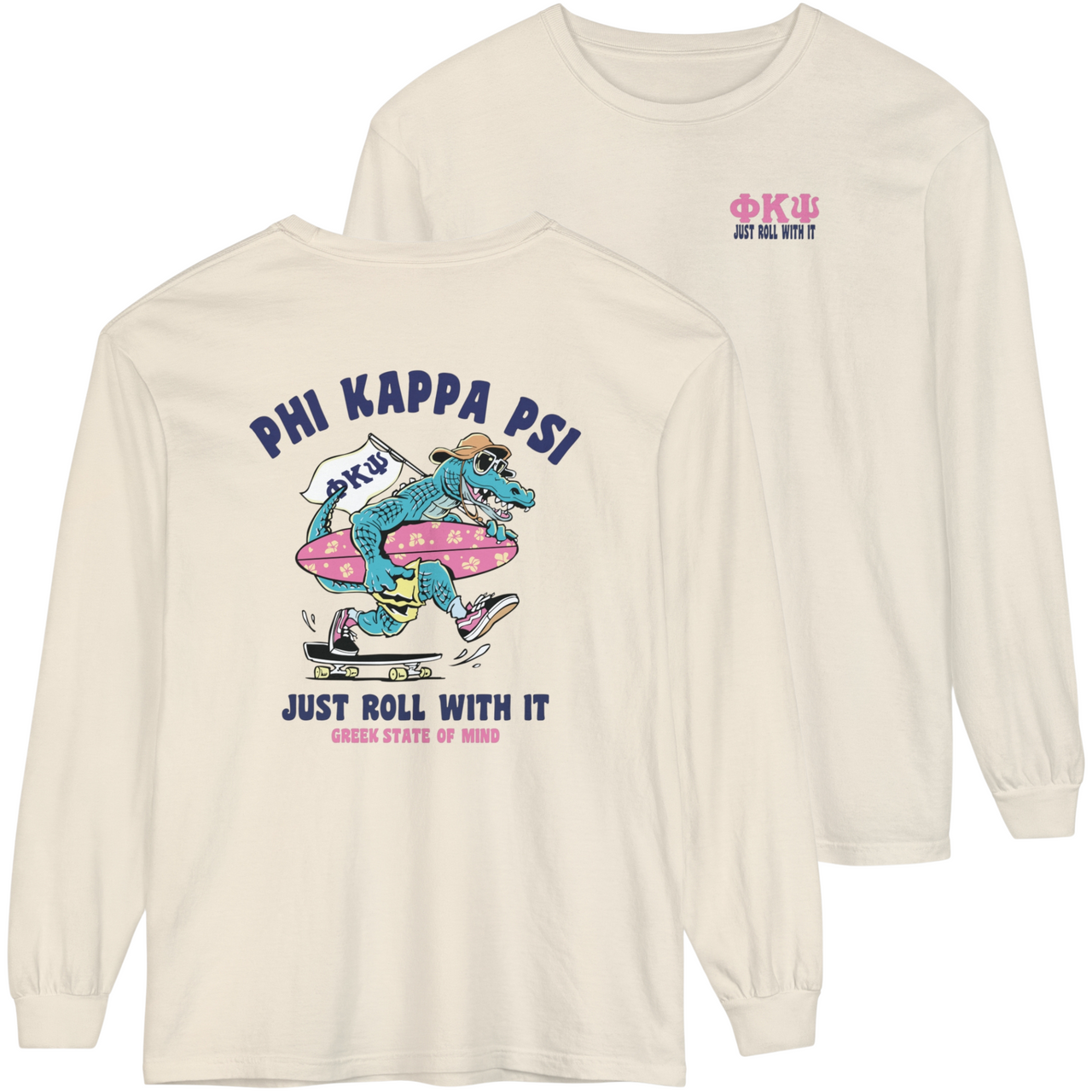 Phi Kappa Psi Graphic Long Sleeve | Alligator Skater