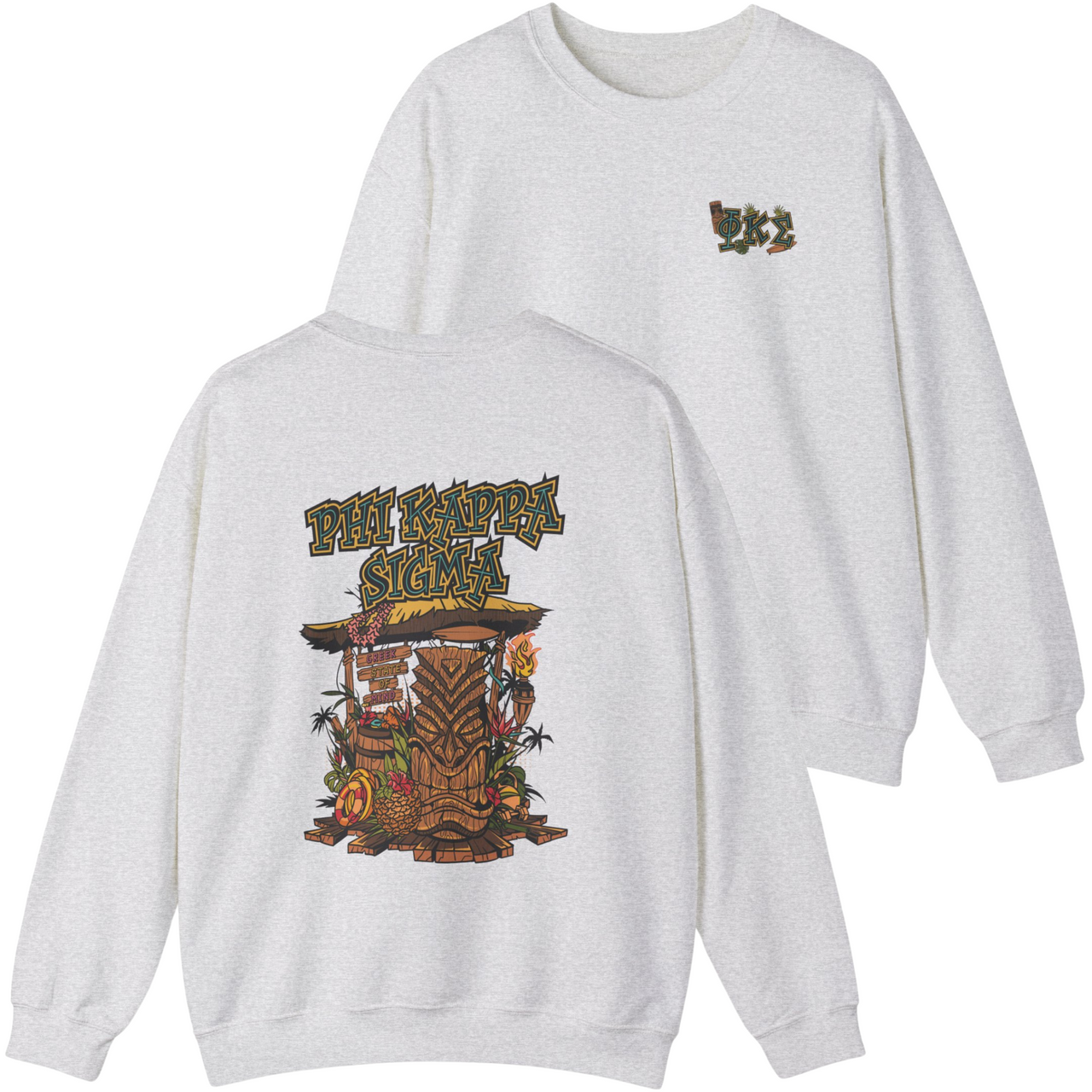 Phi Kappa Sigma Graphic Crewneck Sweatshirt | Tiki Time