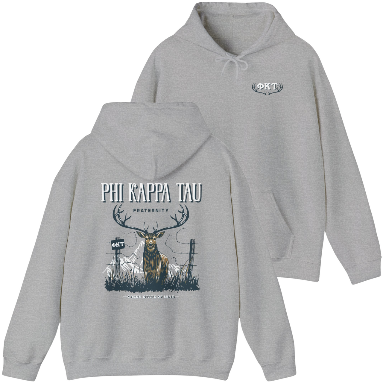 Phi Kappa Tau Graphic Hoodie | Big Buck