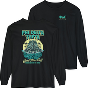 black Phi Delta Theta Graphic Long Sleeve | Good Vibes Only