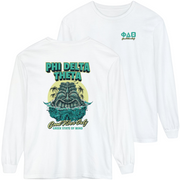 white Phi Delta Theta Graphic Long Sleeve | Good Vibes Only
