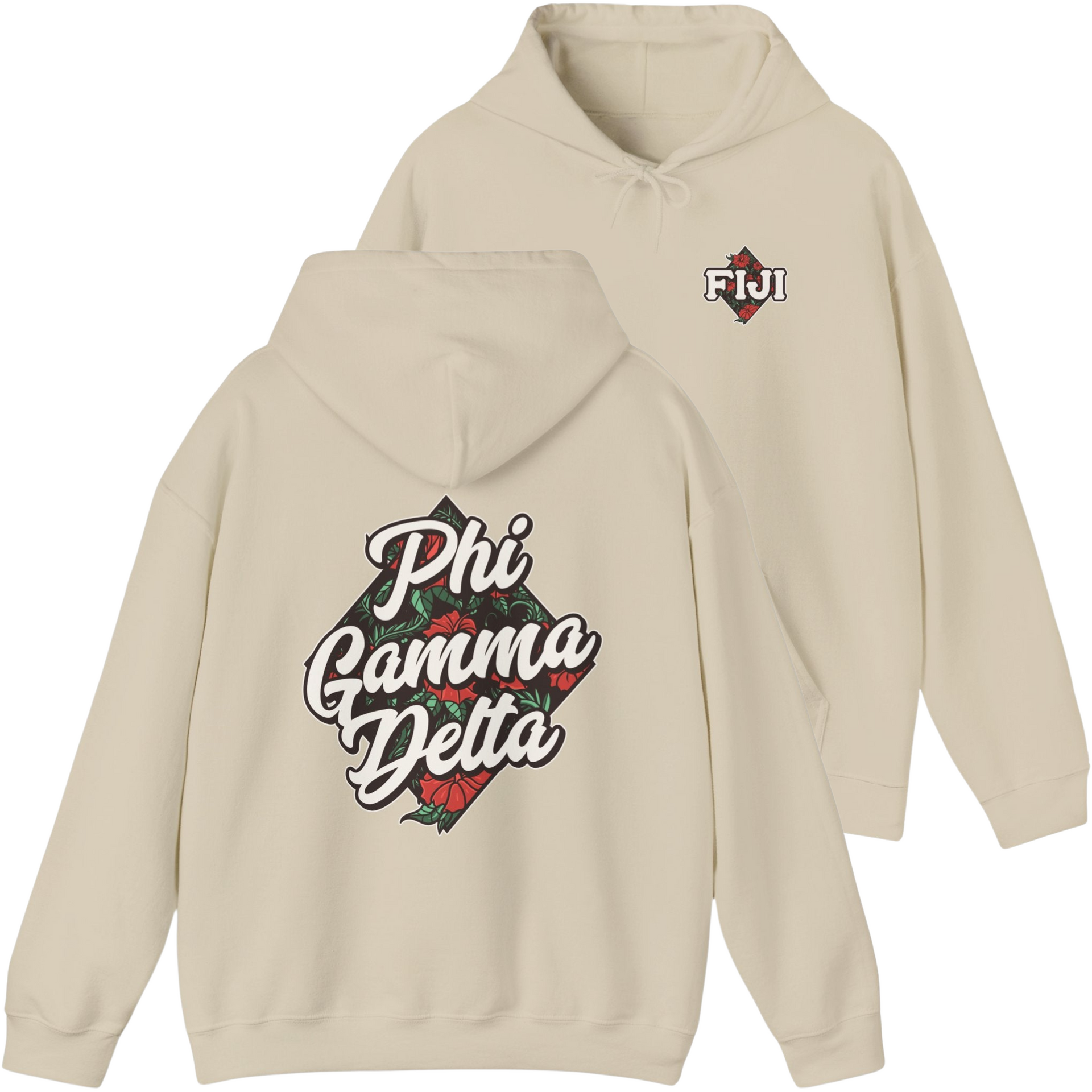 Ivory Phi Gamma Delta Graphic Hoodie | Aloha