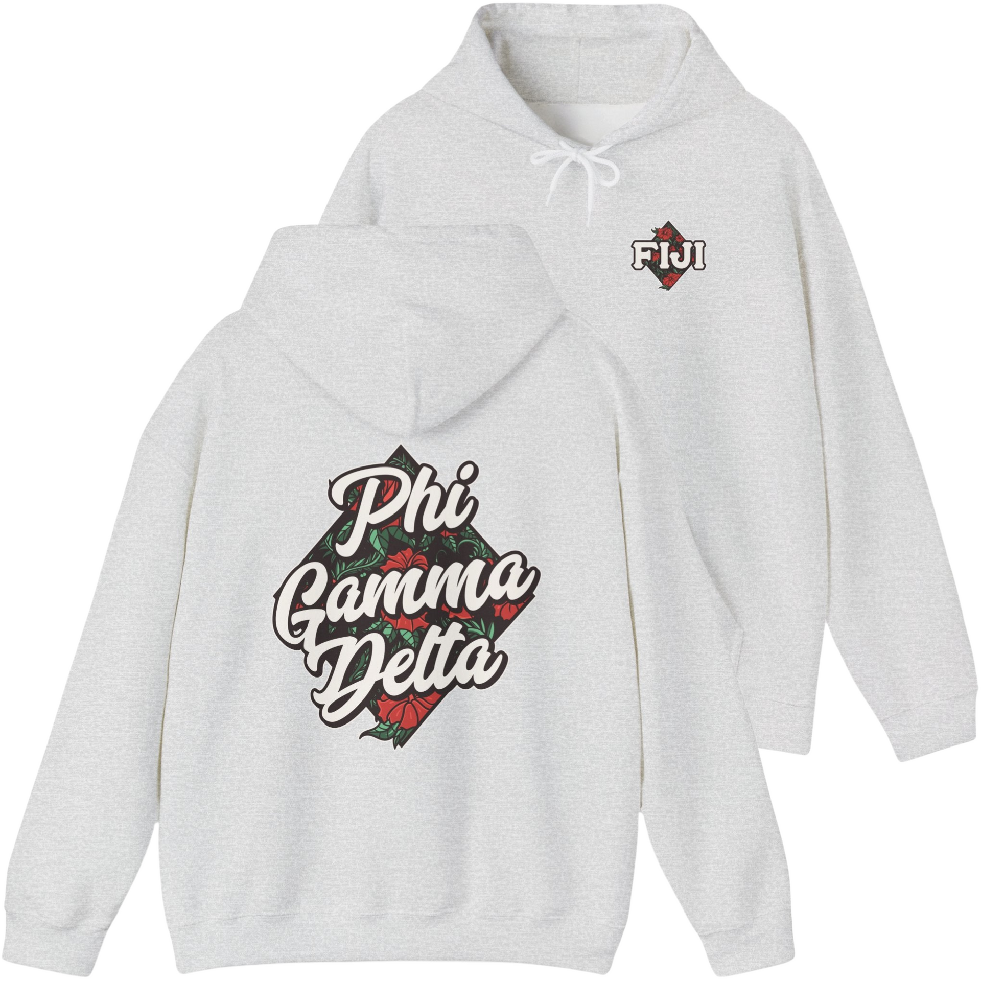 grey Phi Gamma Delta Graphic Hoodie | Aloha