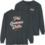 Grey Phi Gamma Delta Graphic Long Sleeve | Aloha