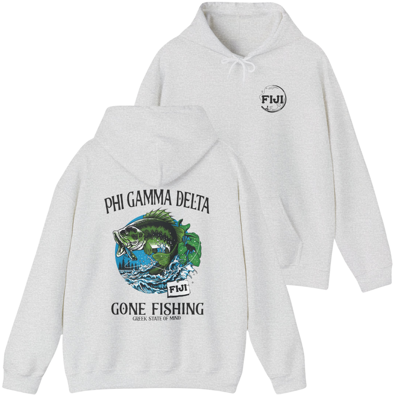 Phi Gamma Delta Graphic Hoodie | Gone Fishing