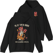 Black Phi Gamma Delta Graphic Hoodie | Play Your Odds