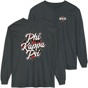 grey Phi Kappa Psi Graphic Long Sleeve | Aloha