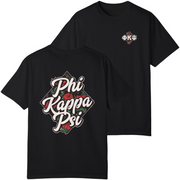 Black Phi Kappa Psi Graphic T-Shirt | Aloha